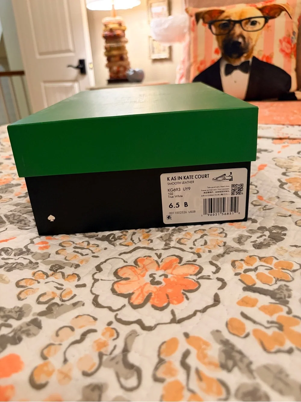 NWT KATE SPADE K AS IN KATE COURT SNEAKERS TRUE WHITE SIZE 6.5